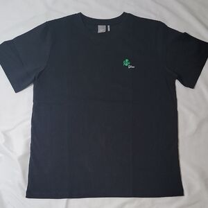 Dior Black Short-Sleeve Tee with Green Clover Motif